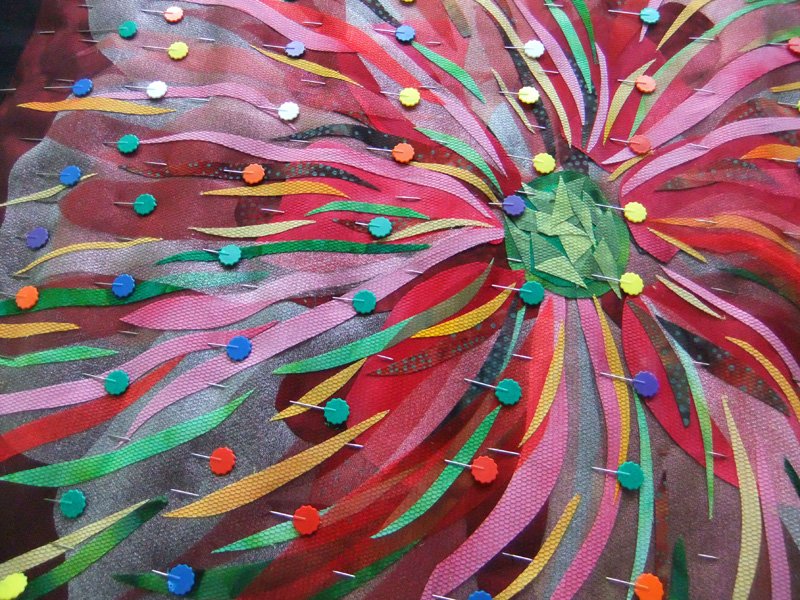 Layered flower - heavily pinned | Deborah Wirsu TSIA