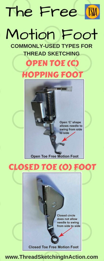 The free motion foot - one of the best, essential art quilting tools for beginners. 