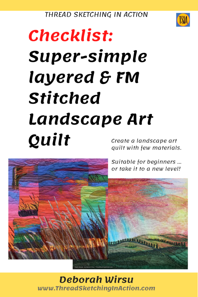 Checklist-Super simple layered landscape art quilt