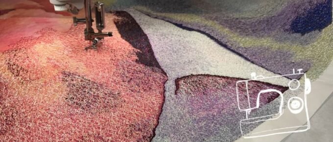 Free motion stitching on a domestic sewing machine