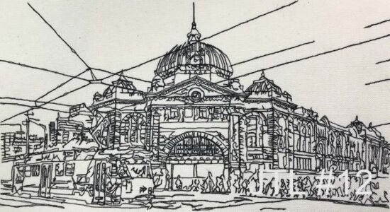 Journey Through Landscape No 12 | Deborah Wirsu | Thread Sketching in Action