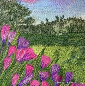 No 60 - Little landscape with mauve flowers | Deborah Wirsu