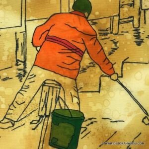 Thread Sketching in Action No 89 - Urban Street Scene | Deborah Wirsu | ThreadSketchingInAction.com