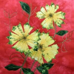 TSIA No 11 - Shibori sunflower | Deborah Wirsu Textile Artist
