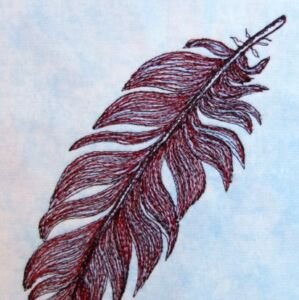 TSIA No 14 - Simple feather | Deborah Wirsu Textile Artist