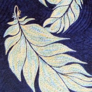 TSIA No 15 - Trio of feathers | Deborah Wirsu Textile Artist