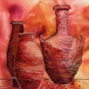 TSIA No 22 - Egyptian Urns | Deborah Wirsu Textile Artist
