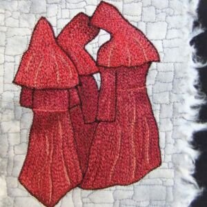 TSIA No 23 - Medieval robed figures | Deborah Wirsu Textile Artist