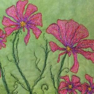 TSIA No 29 - Floral whimsy pink | Deborah Wirsu Textile Artist