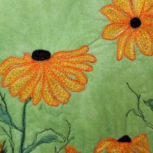 TSIA No 31 - Floral whimsy yellow | Deborah Wirsu Textile Artist