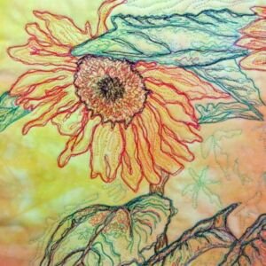 TSIA No 4 - Sunflower 2 | Deborah Wirsu Textile Artist