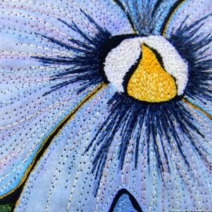 TSIA No 5 - Blue Pansy » Deborah Wirsu Textile Artist
