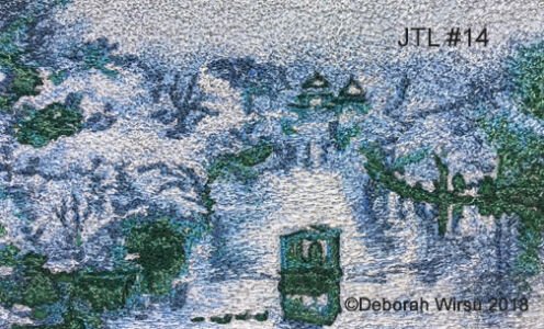 JTL #14 - Oriental Winter Scene in Blue and Green