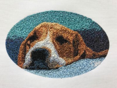 Puppy Love | Deborah Wirsu | Thread Sketching in Action | online thread sketching and thread painting education